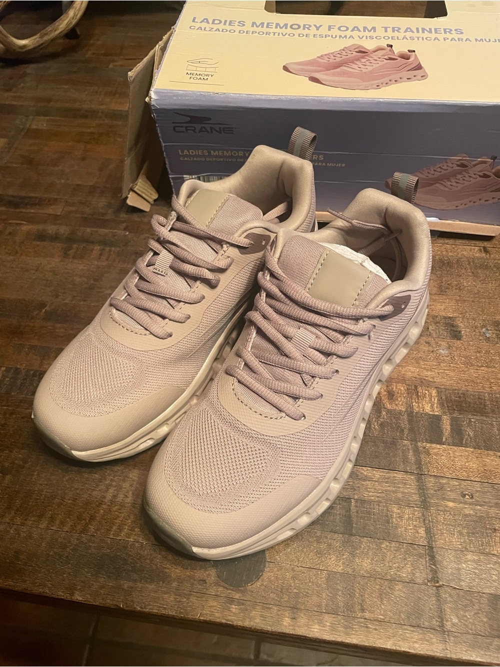 Women's Cushioned Trainers in Light Pink